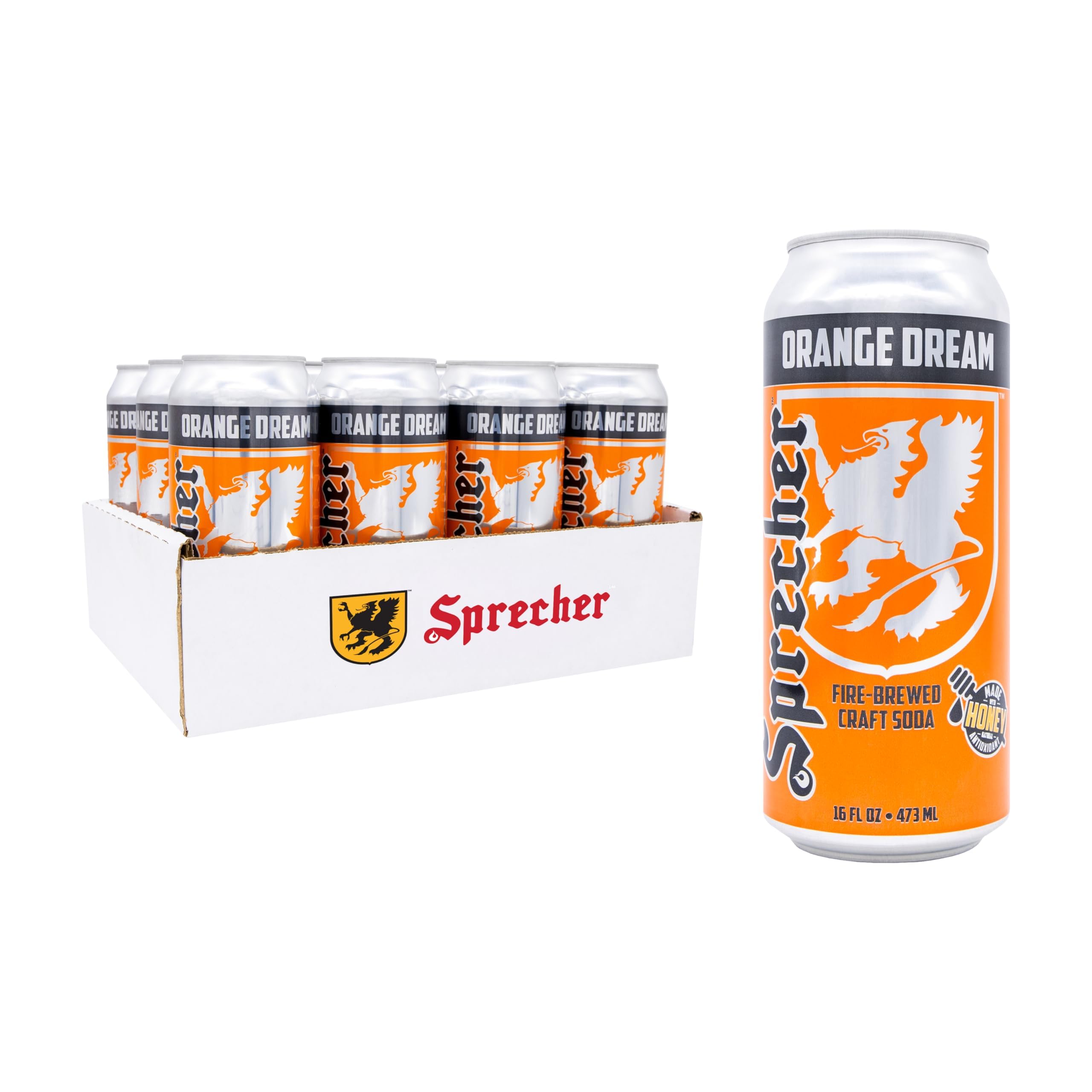 Amazon.com : Sprecher Orange Dream 16 fl oz Cans (12 Pack), Fire